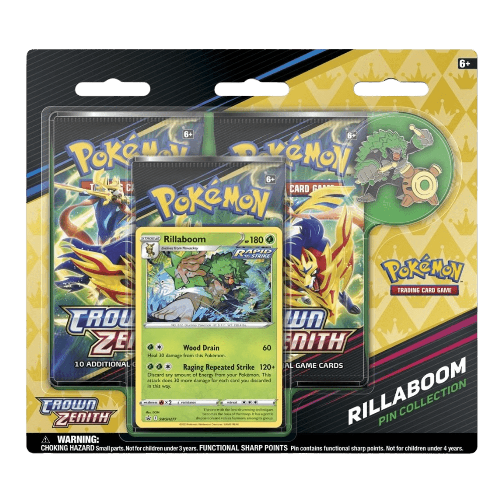 Pokemon Crown Zenith Pin Collection - Rillaboom