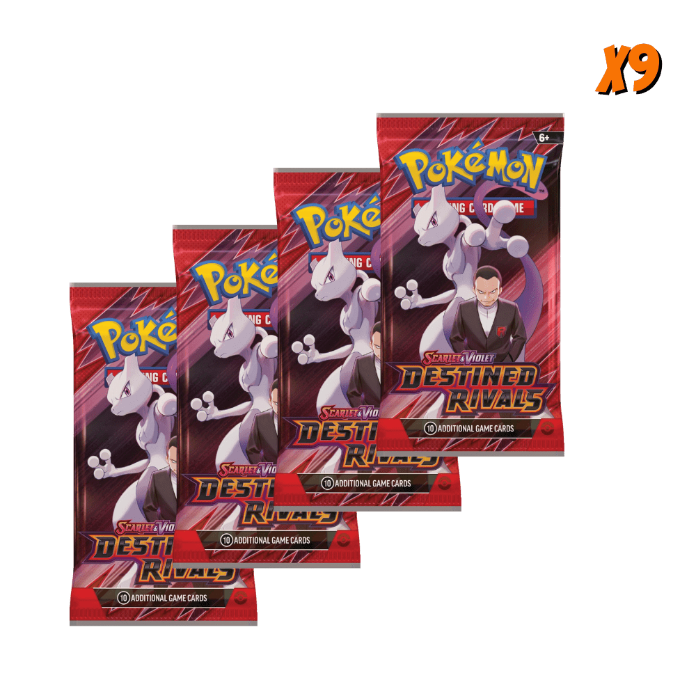 Pokemon Destined Rivals Booster Pack Bundle (9 Packs)