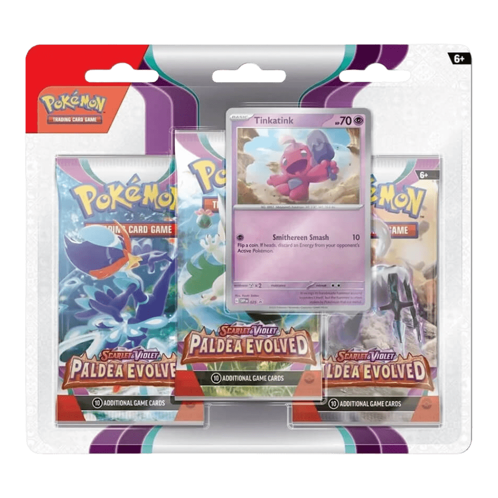Pokemon Paldea Evolved 3-Pack Blister (Tinkatink)