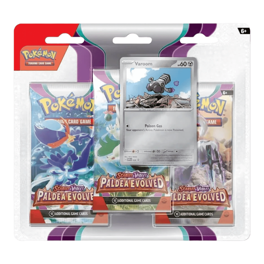 Pokemon Paldea Evolved 3-Pack Blister (Varoom)