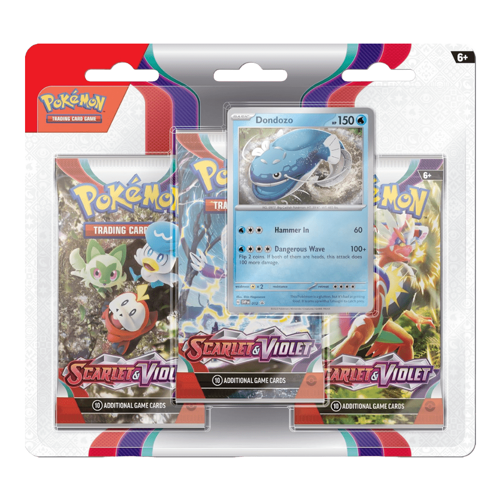Pokemon Scarlet & Violet Base Set 3-Pack Blister (Dondozo)