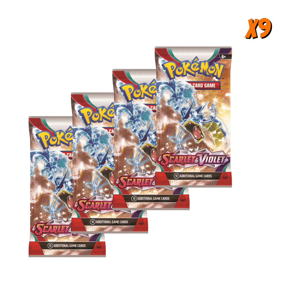 Pokemon Scarlet & Violet Base Set Booster Pack Bundle (9 Packs)