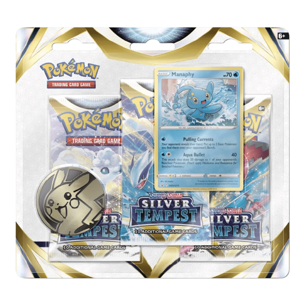 Pokemon Silver Tempest 3-Pack Blister (Manaphy)