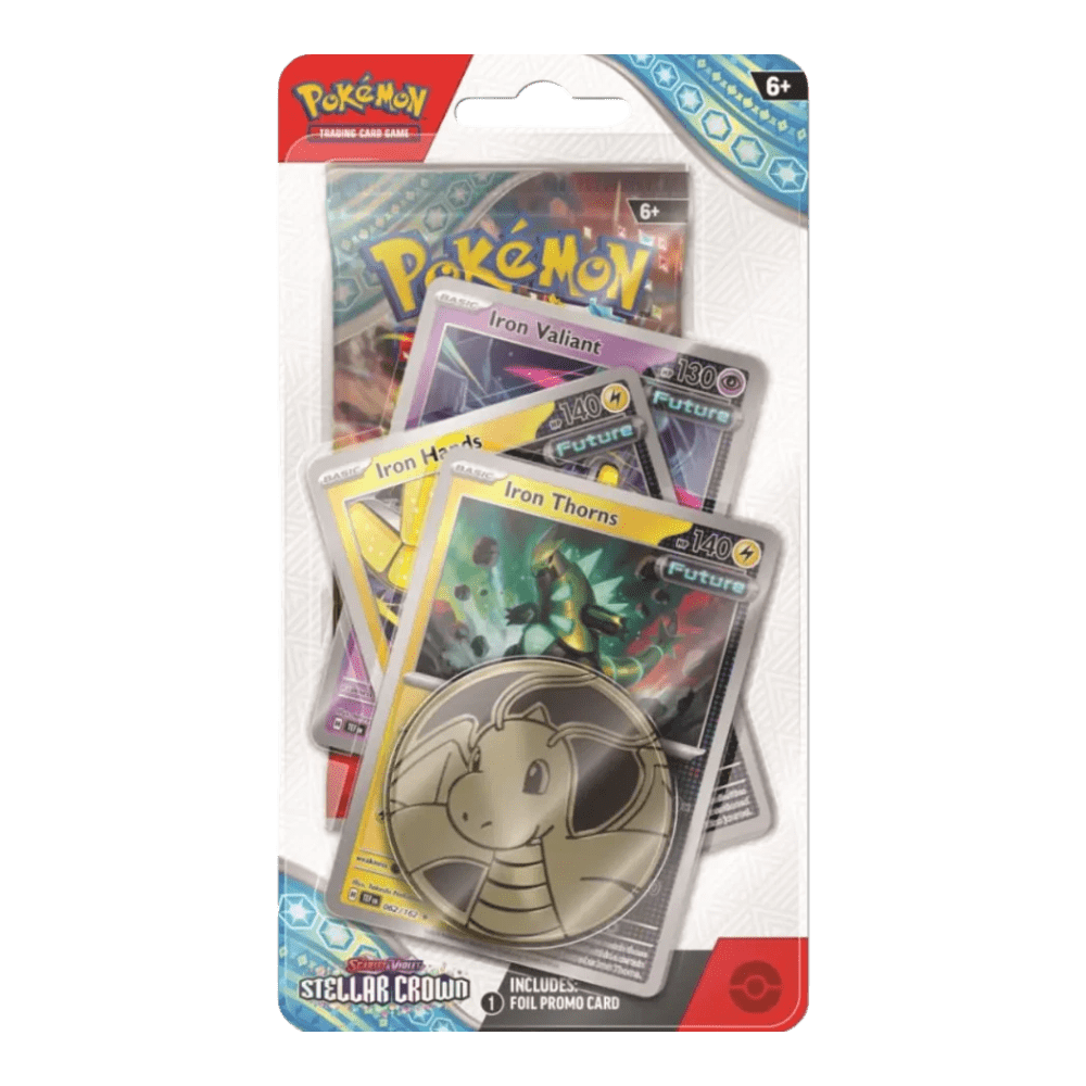 Pokemon Stellar Crown Premium Checklane Blister (Iron Thorns/Roaring Moon)