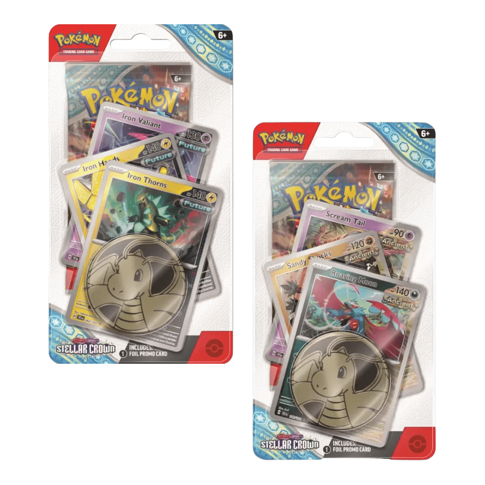 Pokemon Stellar Crown Premium Checklane Blister (Iron Thorns/Roaring Moon)